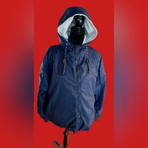 ⭐️Gear For Sports Lined Nylon GEORGETOWN HOYAS Hooded Jacket Sz L Unisex VINTAGE